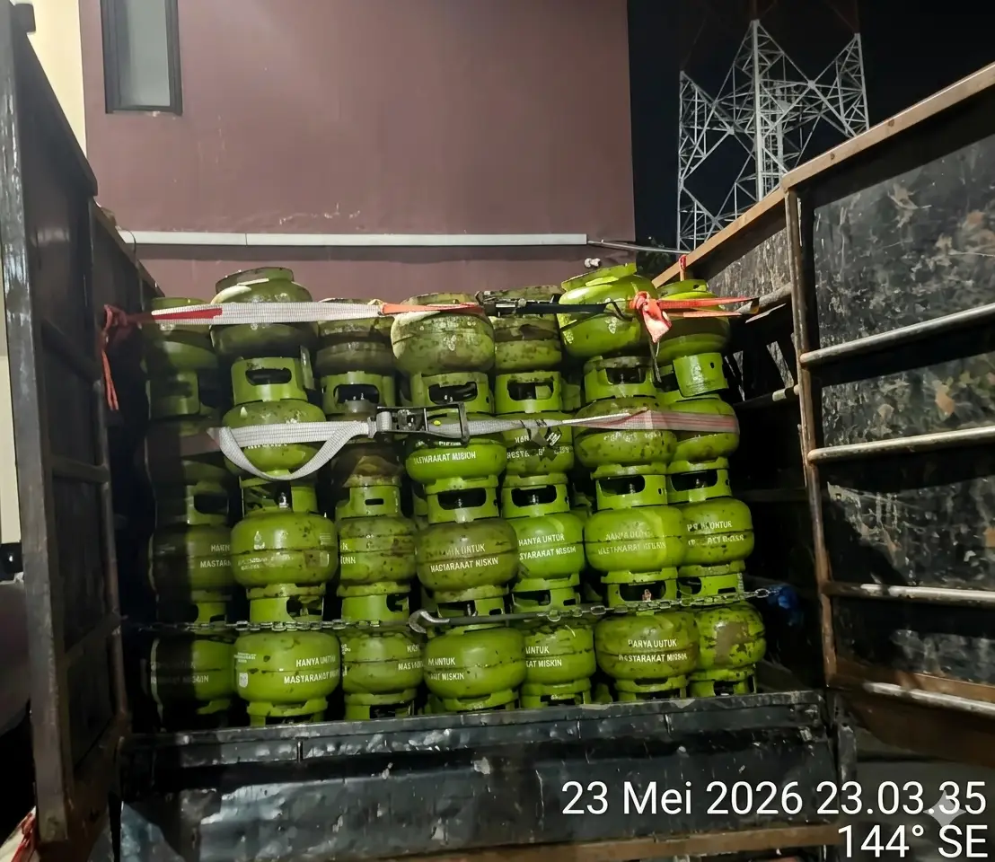 Diduga Terlibat Penyalahgunaan LPG Bersubsidi, Pickup Bermuatan Tabung Gas Diamankan di POLRES Bekasi
